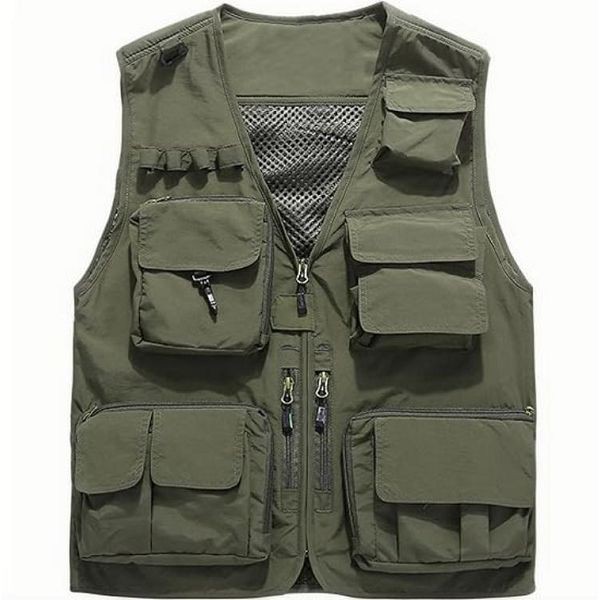 Multi Pocket Breathable Mesh Cargo Fishing Vest